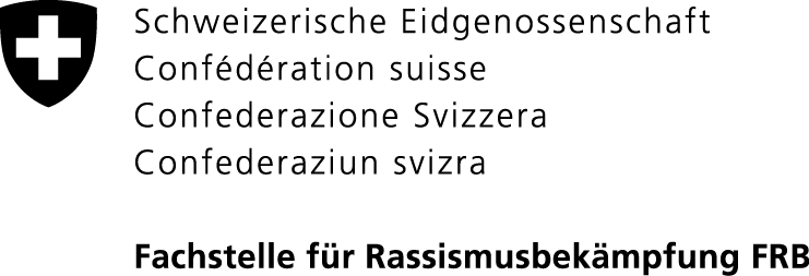 Logo Schweizerische Eidgenossenschaft Fachstelle für Rassismusbekämpfung FRB